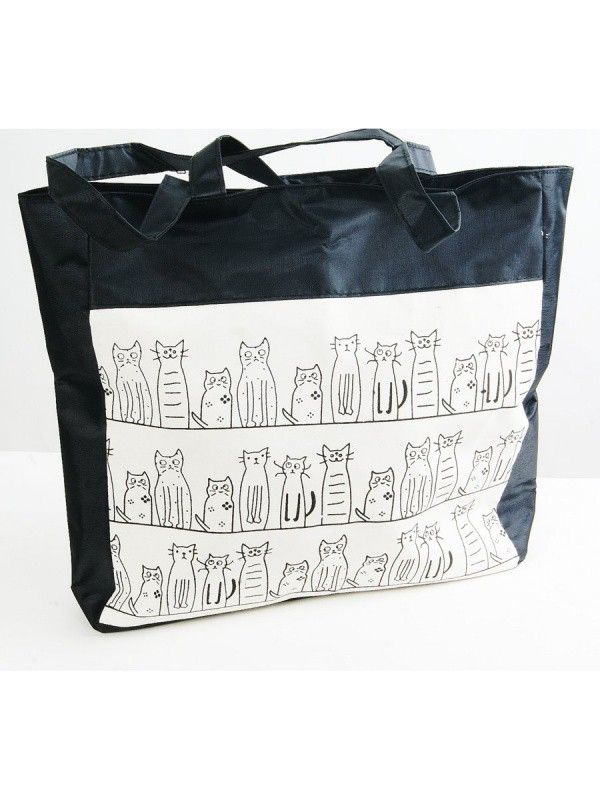 Bouffante zwart witte shopper