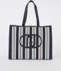 Liu Jo Lucente Tote handtas L stripes navy midnight online kopen