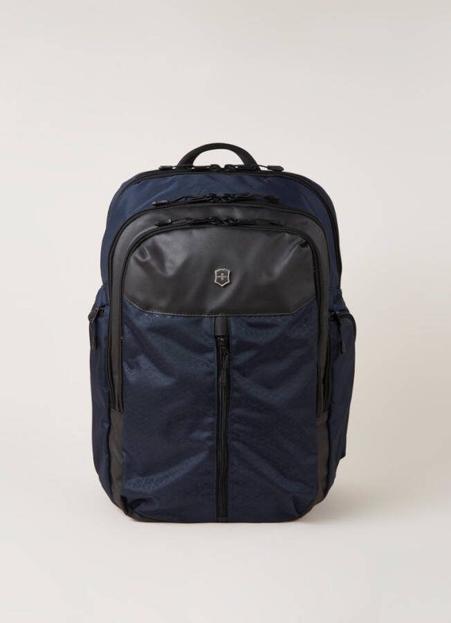 black backpack with brown leather straps Boss Lady Leather Laptop Backpack