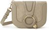 See by Chloé Hana Small Crossbody Bag in Motty Grey Suede and Calfskin , Grijs, Dames online kopen