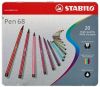 Stabilo Pen 68 viltstift, metalen doos van 20 stiften in geassorteerde kleuren online kopen