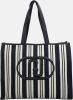 Liu Jo Lucente Tote handtas L stripes navy midnight online kopen