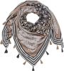 MIAMODA Sjaaltje met trendy print Zwart/Beige online kopen