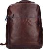 Piquadro Blue Square Fast Check Computer Backpack with iPad 10.5" dark brown backpack online kopen