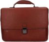 Piquadro Black Square Laptop 15"/iPad 9.7" Expandable Briefcase CONNEQU Tobacco Leather online kopen