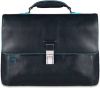 Piquadro Blue Square Expandable Computer Portfolio Briefcase 15" Night Blue online kopen