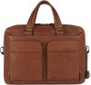 Piquadro Black Square Portfolio Computer Briefcase 15" Tobacco online kopen