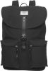 Sandqvist Roald Backpack black with black leather backpack online kopen