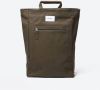 Sandqvist Tony Backpack olive with cognac brown backpack online kopen