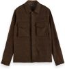 Scotch & Soda Regular fit overshirt in wolblend met klepzakken online kopen