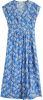 Scotch & Soda jurk met all over print en plooien blauw/lichtgeel online kopen