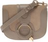 See by Chloé Hana Small Crossbody Bag in Motty Grey Suede and Calfskin , Grijs, Dames online kopen