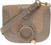 See by Chloé Hana Small Crossbody Bag in Motty Grey Suede and Calfskin , Grijs, Dames online kopen