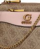 Guess Roze Schoudertas Nell Logo Dbl Pouch Crossbody online kopen
