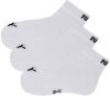 Puma Tripack Calcetines Blancos Tobilleros Logo , Wit, Dames online kopen