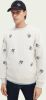 Scotch & Soda Lichtgrijze Sweater Embroidered Crew neck Sweatshi online kopen