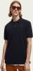 Scotch and Soda T shirts Essentials Organic cotton pique polo Blauw online kopen