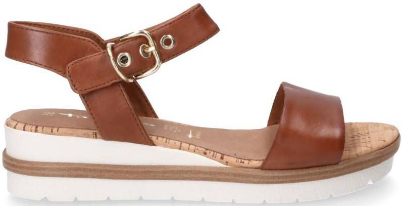 Tamaris Dames Sandalen Cognac - Tassenshoponline.nl