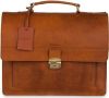 Burkely Scott Vintage Briefcase 2 Compartment cognac Aktetas online kopen