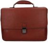 Piquadro Black Square Laptop 15"/iPad 9.7" Expandable Briefcase CONNEQU Tobacco Leather online kopen