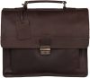 Burkely Scott Vintage Briefcase 2 Compartment dark brown Aktetas online kopen