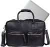 Cowboysbag 15, 6 inch leren handtas The College Bag zwart online kopen