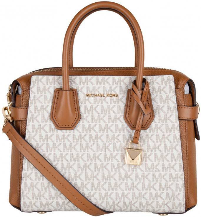 Michael Kors Handtassen Belted Small Satchel Wit Tassenshoponline
