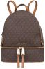 Michael Kors Rhea Medium Logo Backpack , Bruin, Dames online kopen