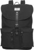 Sandqvist Roald Backpack black with black leather backpack online kopen