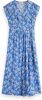 Scotch & Soda jurk met all over print en plooien blauw/lichtgeel online kopen
