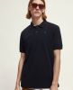 Scotch and Soda T shirts Essentials Organic cotton pique polo Blauw online kopen