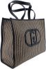 Liu Jo Lucente stripes handtas L nero online kopen