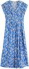 Scotch & Soda jurk met all over print en plooien blauw/lichtgeel online kopen