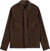 Scotch & Soda Regular fit overshirt in wolblend met klepzakken online kopen