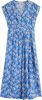 Scotch & Soda jurk met all over print en plooien blauw/lichtgeel online kopen
