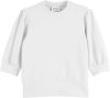 Scotch & Soda Voluminous sleeved v neck sweat vanilla white online kopen