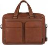 Piquadro Black Square Portfolio Computer Briefcase 15" Tobacco online kopen