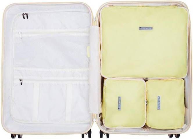 SUITSUIT Fabulous Fifties Packing Cube Set (3-teilig) – Koffer-Organizer Für 66 Cm Reisekoffer, Vintage-Pastellfarben, Platzsparend