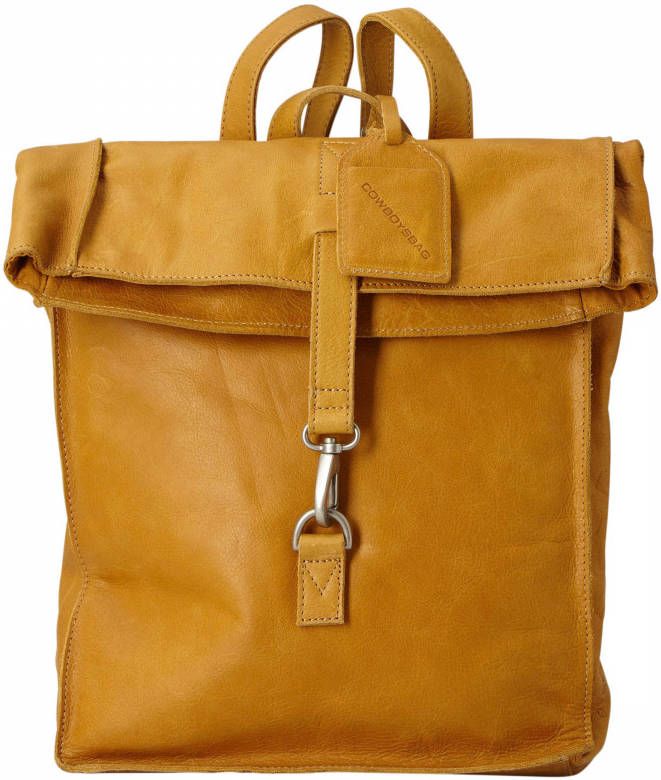 Cowboysbag 15 6 inch leren laptoptas Doral rugzak oker Tassenshoponline