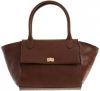Fred de la Bretoniere Handbag Soft Nappa Leather L dark brown Damestas online kopen