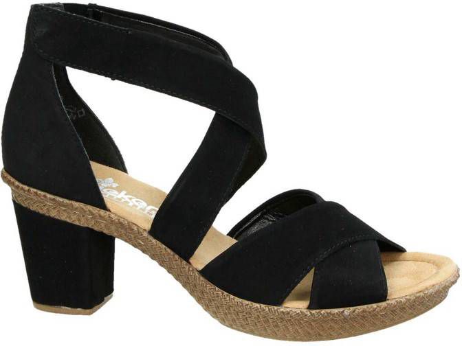 Rieker sandalettes zwart - Tassenshoponline.nl