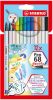 STABILO Premium Brush Viltstift Pen 68 Brush Met Flexibele Penseelpunt Etui Met 12 Verschillende Kleuren online kopen
