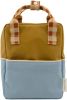 Sticky Lemon Colourblocking Backpack Small blueberry willow brown pear green online kopen