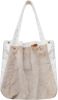 Your Wishes Mommy Tote Bag grote luiertas met rib en teddy taupe/wit online kopen