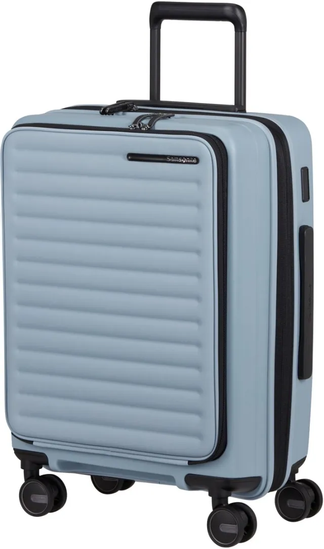 Samsonite Restackd spinner handbagagekoffer fog blue