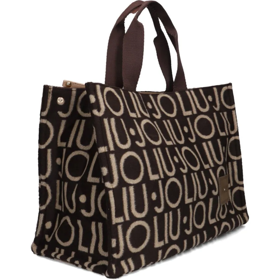 Liu Jo Logo Tote Bag shopper bruin, foto 2