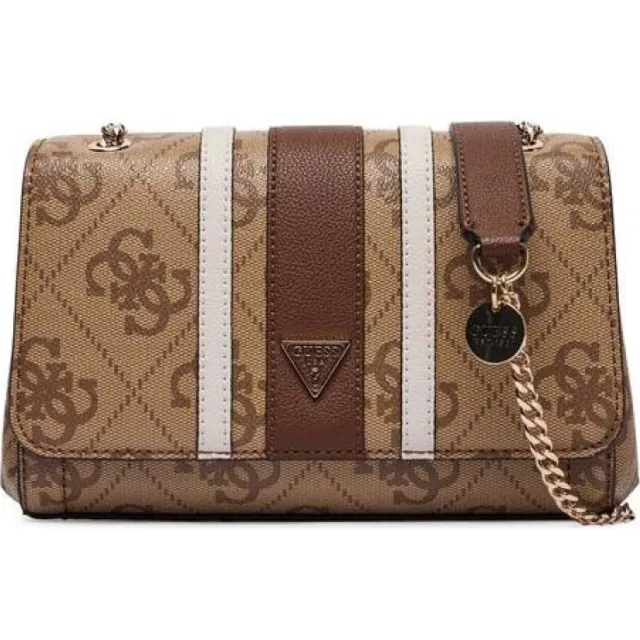 Guess Noelle II convertible crossbody tas lichtbruin