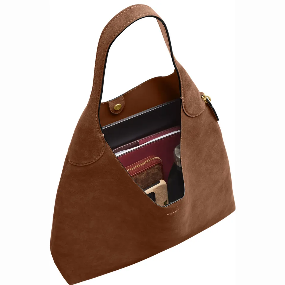 Coach suède schoudertas Brooklyn 39 bruin, foto 5