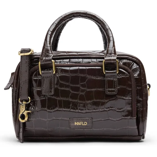 Manfield leren handtas bruin