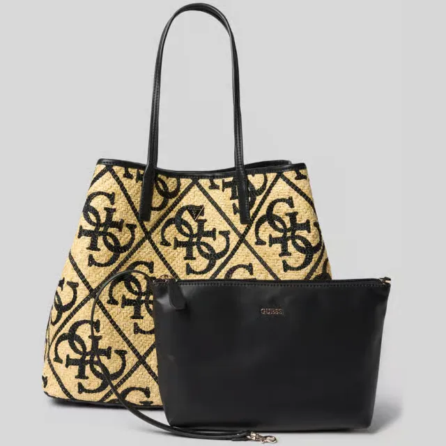 Guess Kirsten 2-in-1 shopper zwart beige, foto 2